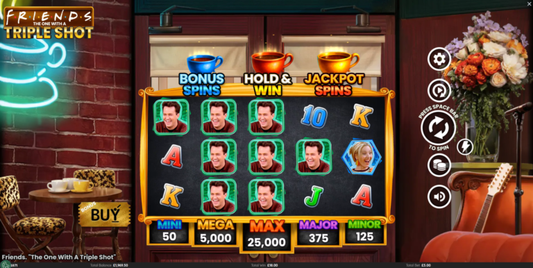 Friends The One With a Triple Shot slot gameplay screenshot