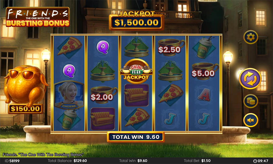 Friends The One With The Bursting Bonus slot gameplay screenshot