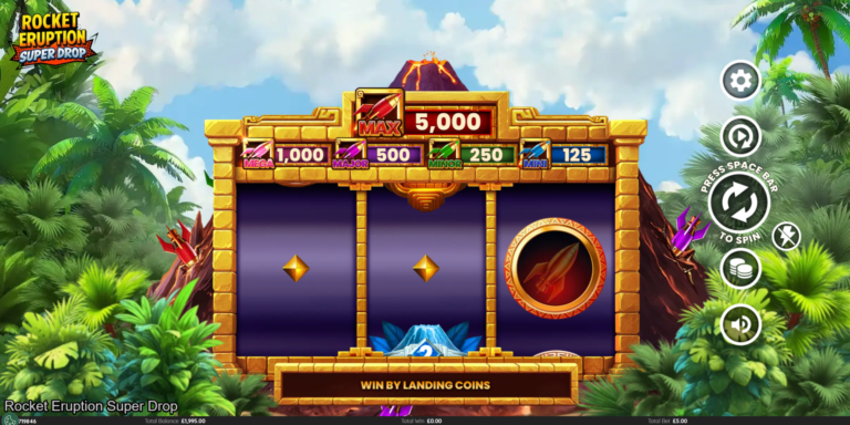 Rocket Eruption Super Drop slot gameplay screenshot