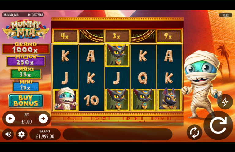 Mummy Mia slot gameplay screenshot