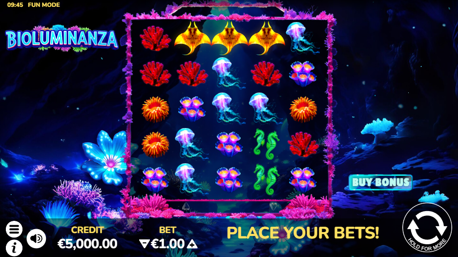 Bioluminanza slot gameplay screenshot