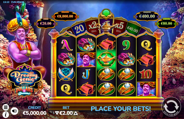 Dreamy Genie Dollars & Dreams slot gameplay screenshot