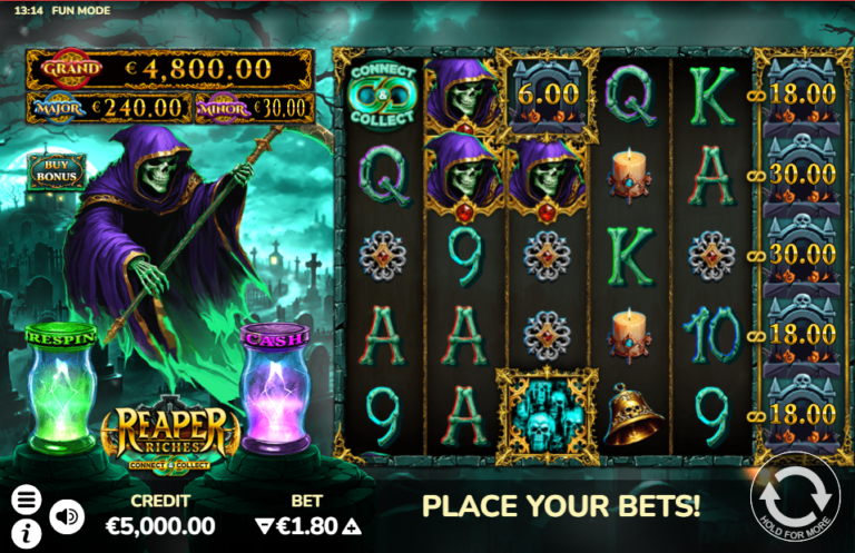 Reaper Riches slot gameplay screenshot