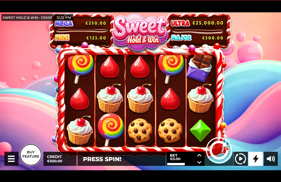 Sweet Hold & Win slot gameplay screenshot