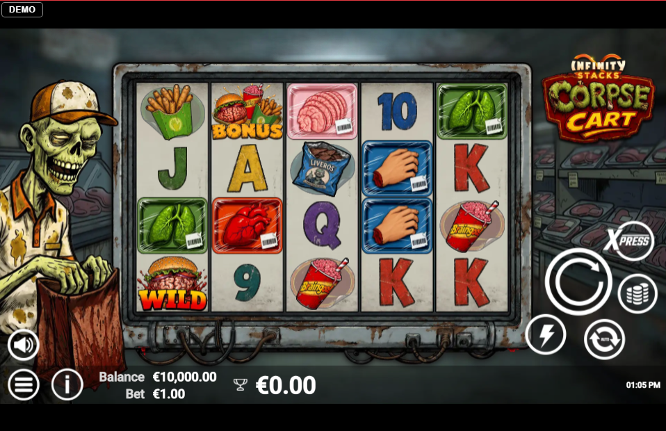 Corpse Cart slot gameplay screenshot