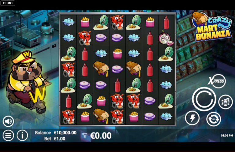 Crazy Mart Bonanza slot gameplay screenshot