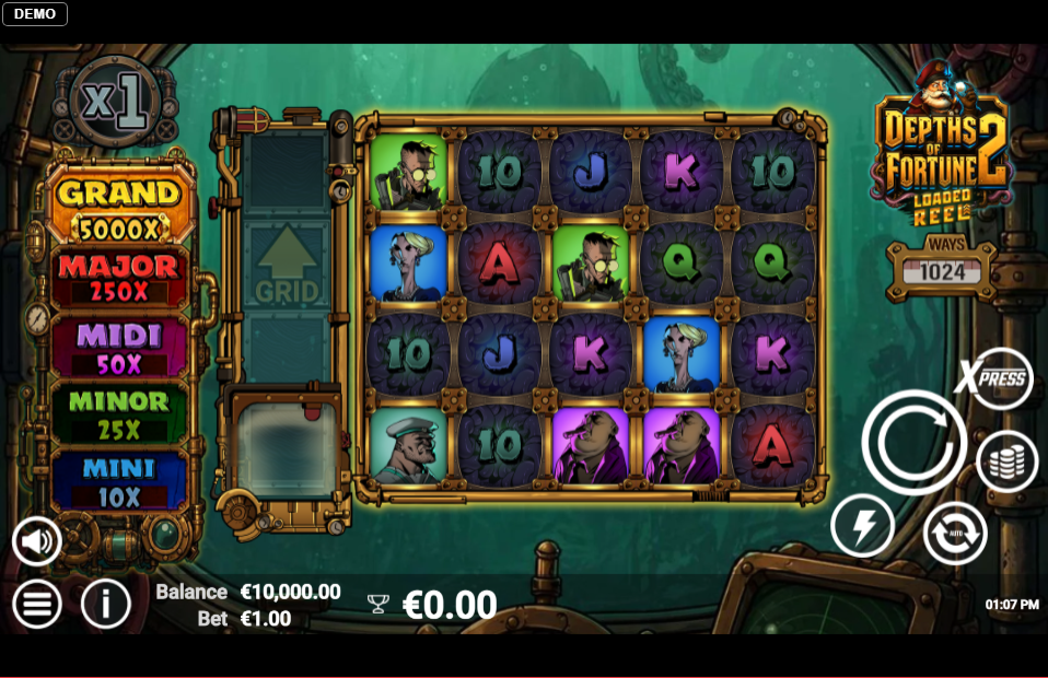 Depths of Fortune 2 slot gameplay screenshot