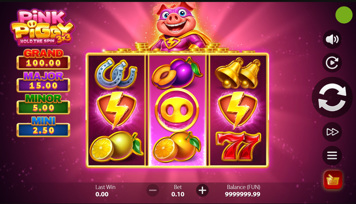 3x3 Pink Piggy: Hold the Spin Online Video Slot gameplay screenshot