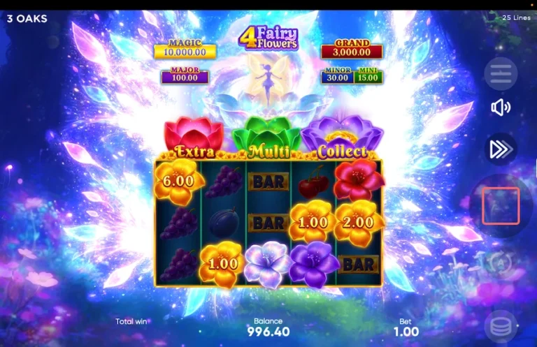 4 Fairy Flowers slot gameplay screenshot