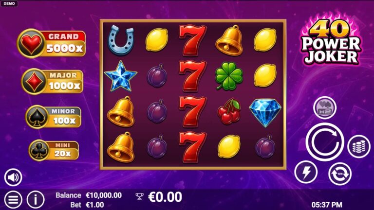 40 Power Joker Online Video Slot gameplay screenshot