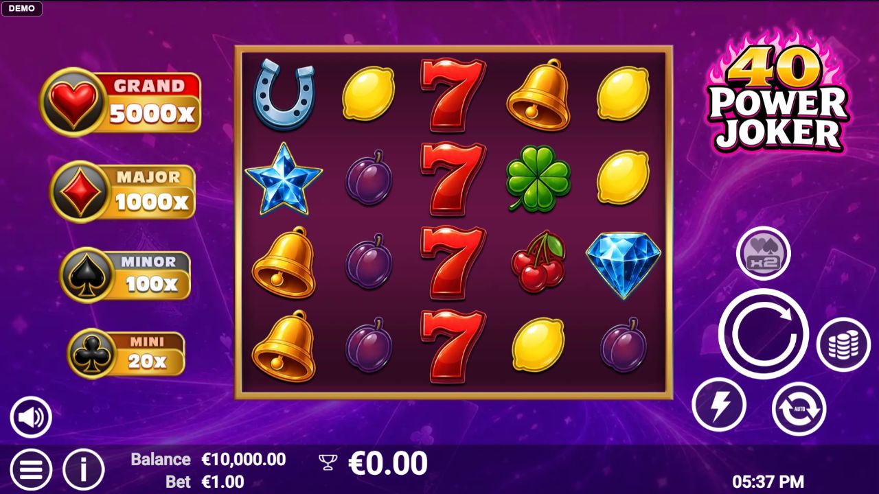 40 Power Joker Online Video Slot gameplay screenshot