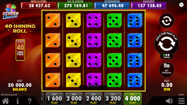 40 Shining Roll online slot gameplay screenshot