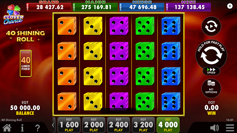 40 Shining Roll online slot gameplay screenshot