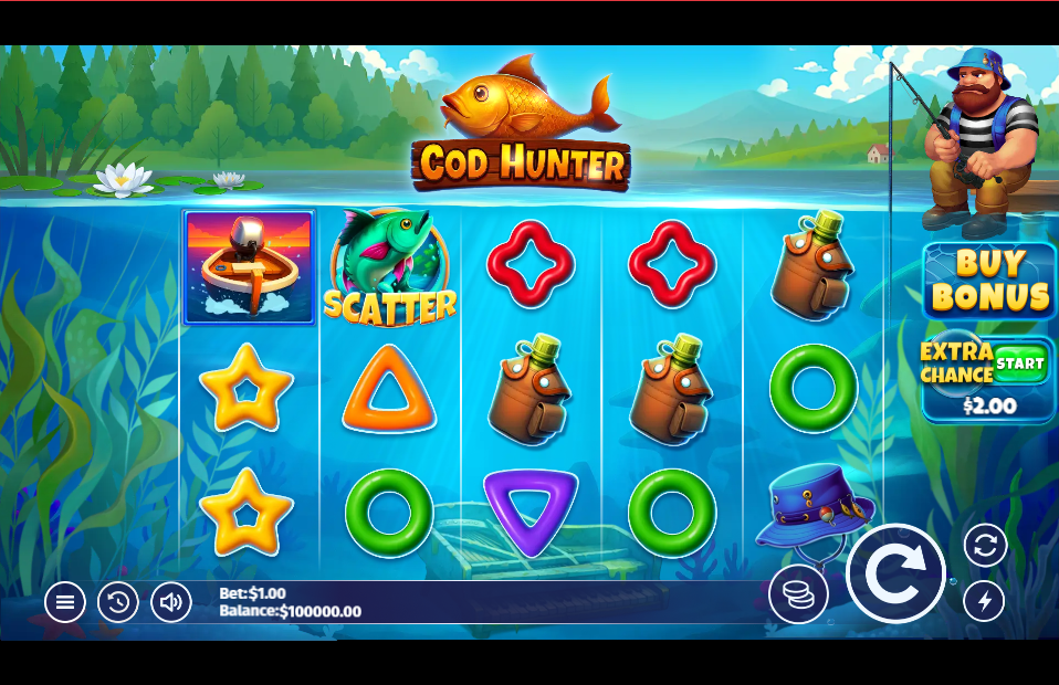 Big Bass Hunter slot gameplay screenshot