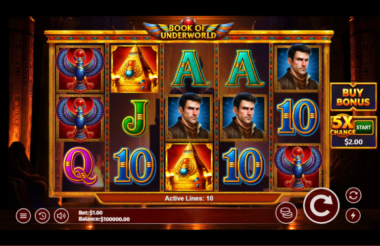Book of Underworld slot gameplay screenshot