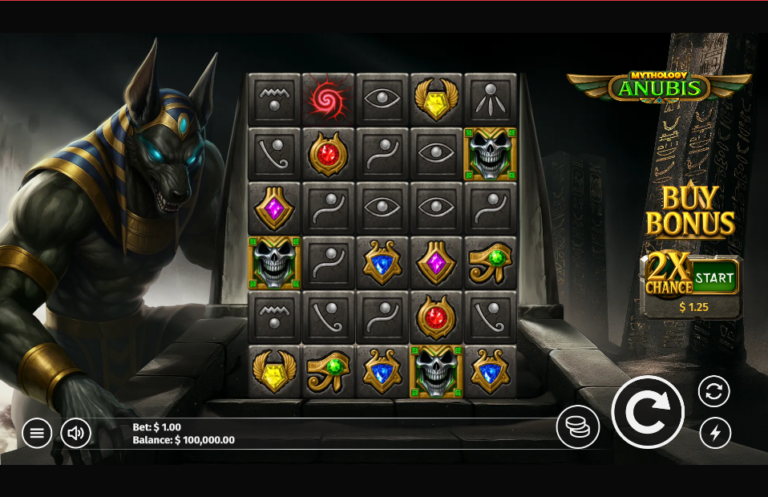 Mythology: Anubis slot gameplay screenshot