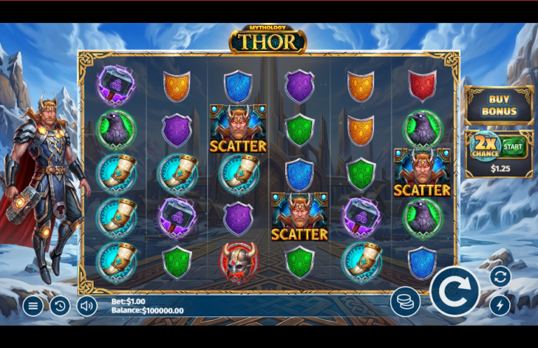 Mythology: Thor slot gameplay screenshot