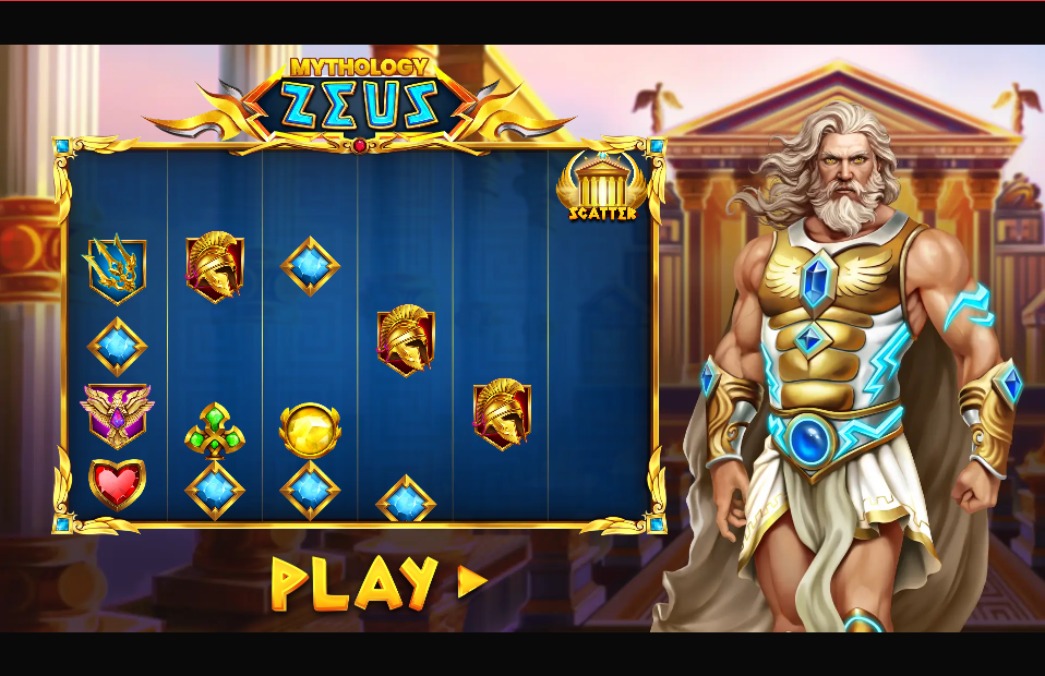 Mythology: Zeus slot gameplay screenshot