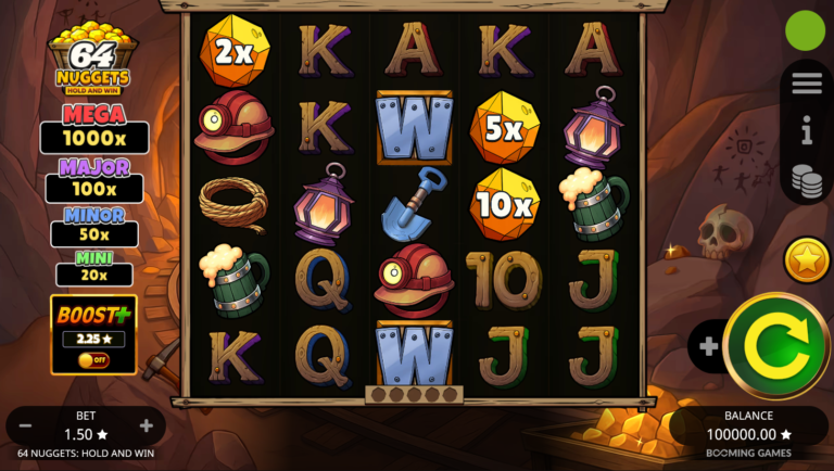 64 Nuggets Hold And Win slot screenshot
