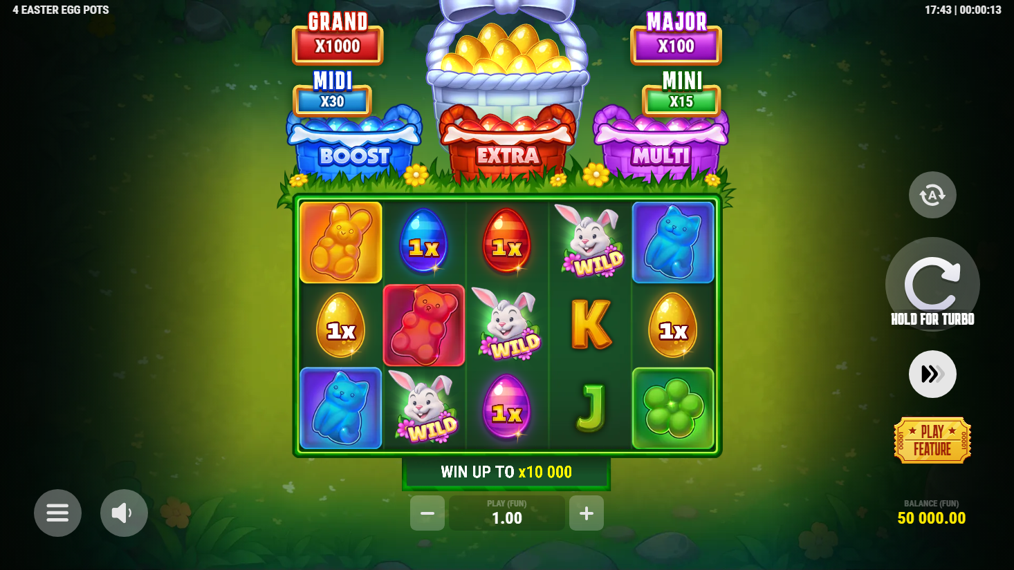 4 Easter Egg Pots full landscape gameplay screen