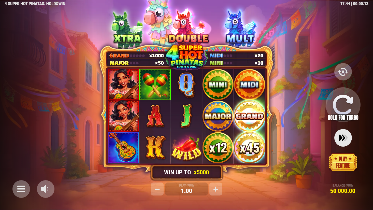 4 Super Hot Pinatas full landscape gameplay screen
