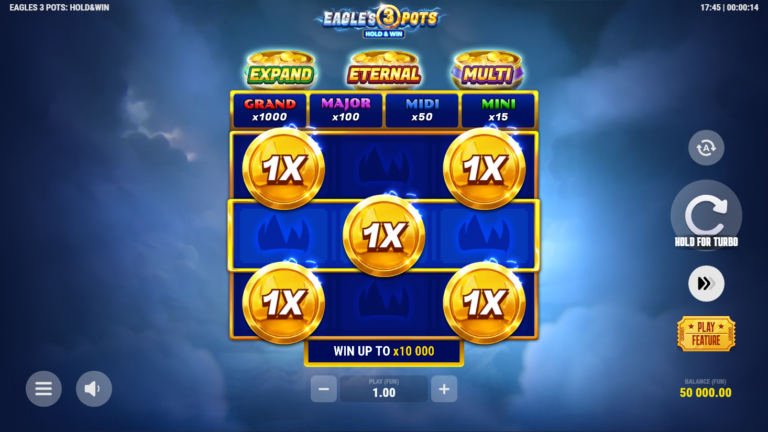 Eagle's 3 Pots full landscape gameplay screen