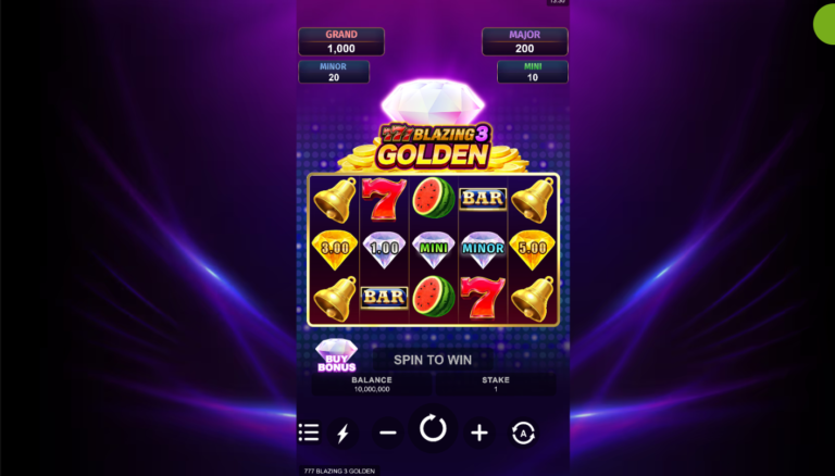 777 Blazing 3 Golden slot gameplay screenshot