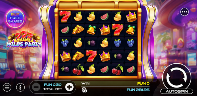 777 Bonanza Wilds Party online slot gameplay screenshot
