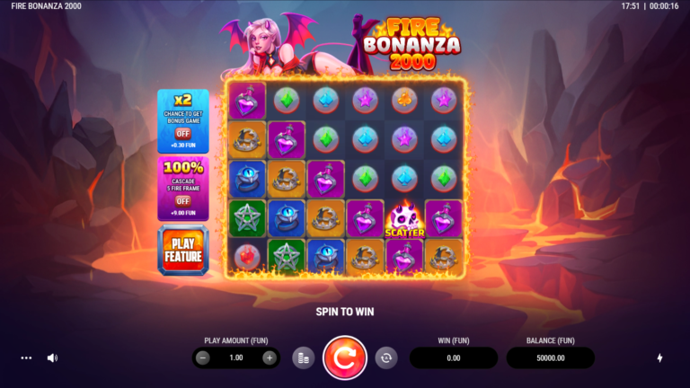 Fire Bonanza 2000 full landscape gameplay screen
