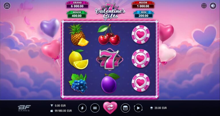 777 Valentine’s Gifts slot screenshot