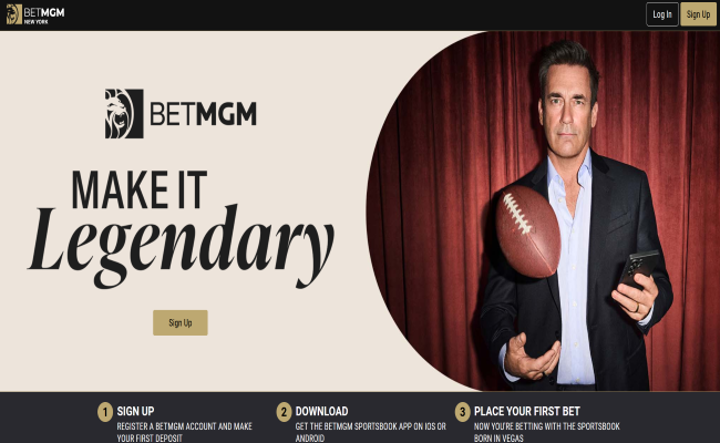 BetMGM Sportsbook welcome screen