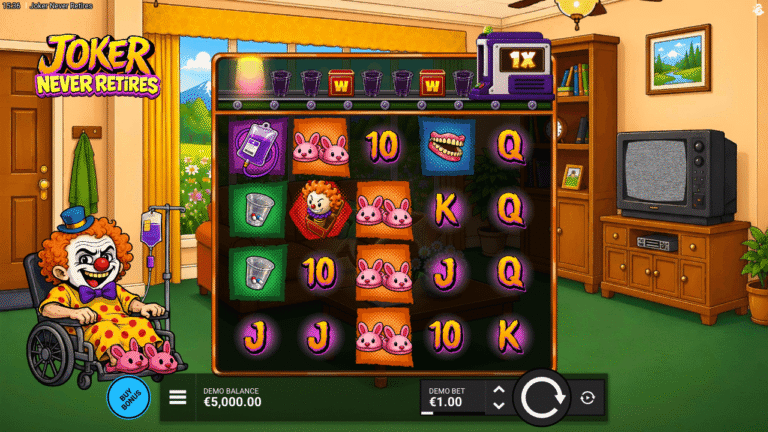 Joker Never Retires reels and Daily Dose tracker in the retirement-home setting