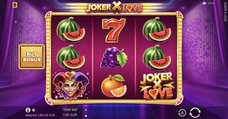 Joker X Love fruit reels in a purple nightclub with the Joker character