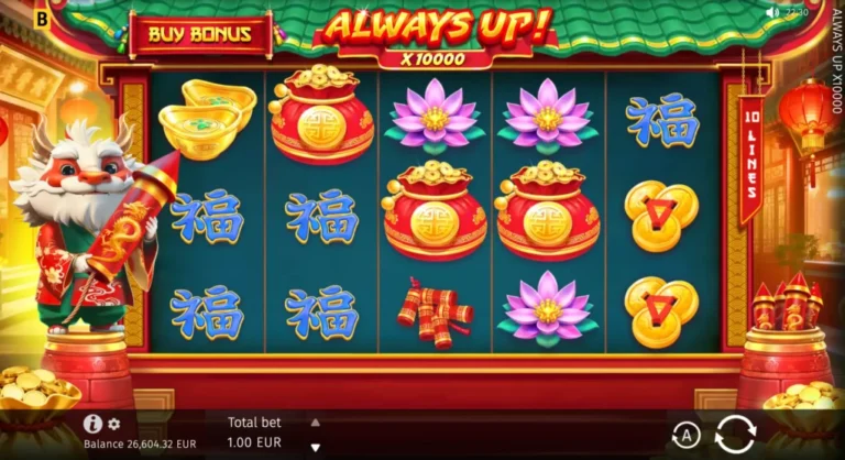 Always Up x10000 five-reel ten-line gameplay