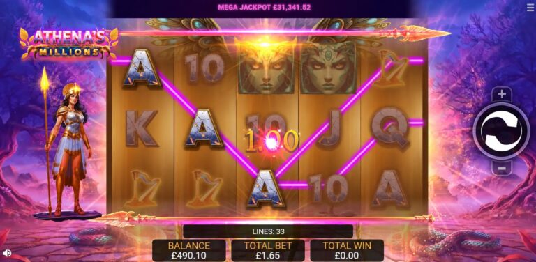 Athena’s Millions slot screenshot