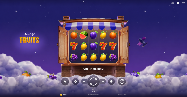 Aviatrix Fruits slot gameplay screenshot