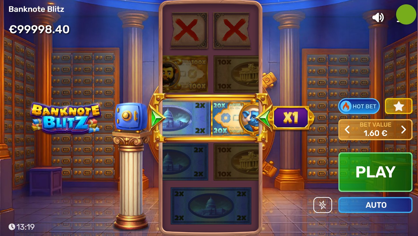 Banknote Blitz online slot gameplay screenshot