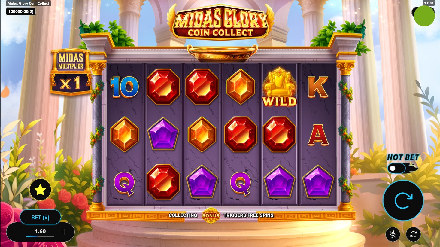 Midas Glory - Coin Collect online slot gameplay screenshot