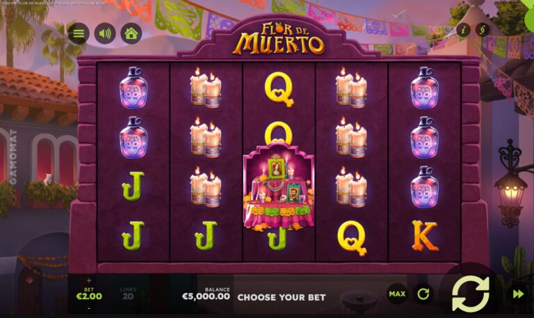 Flor de Muerto slot gameplay screenshot