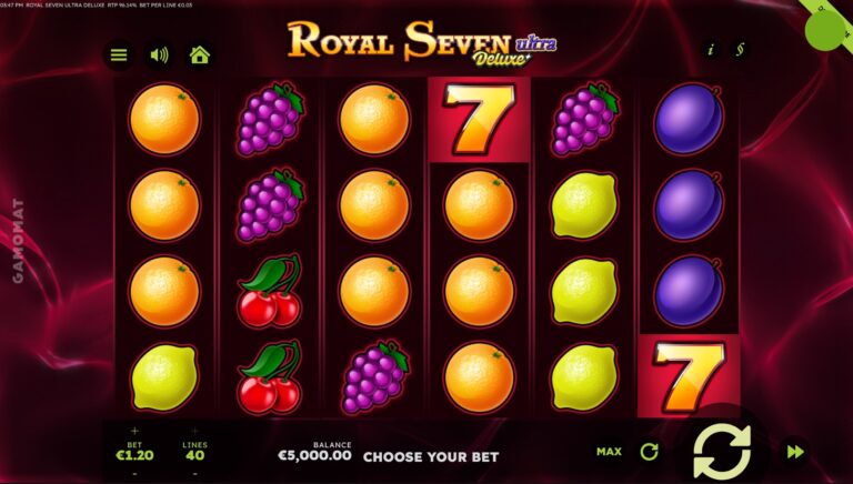 Royal Seven Ultra Deluxe slot gameplay screenshot