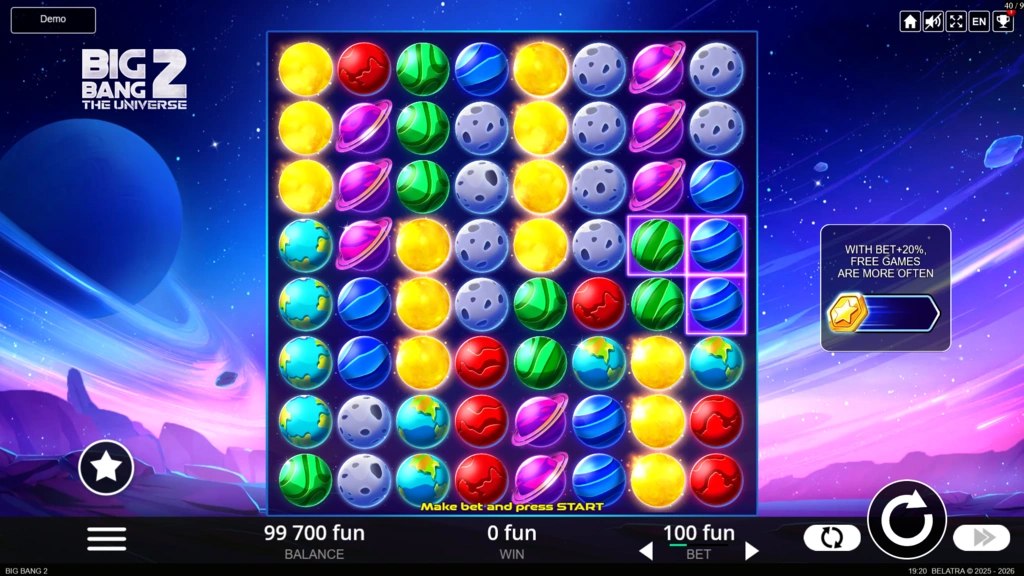 Big Bang 2 slot gameplay screenshot