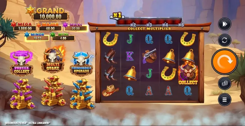 Bisonous Fever Ultra Link Win slot gameplay screenshot