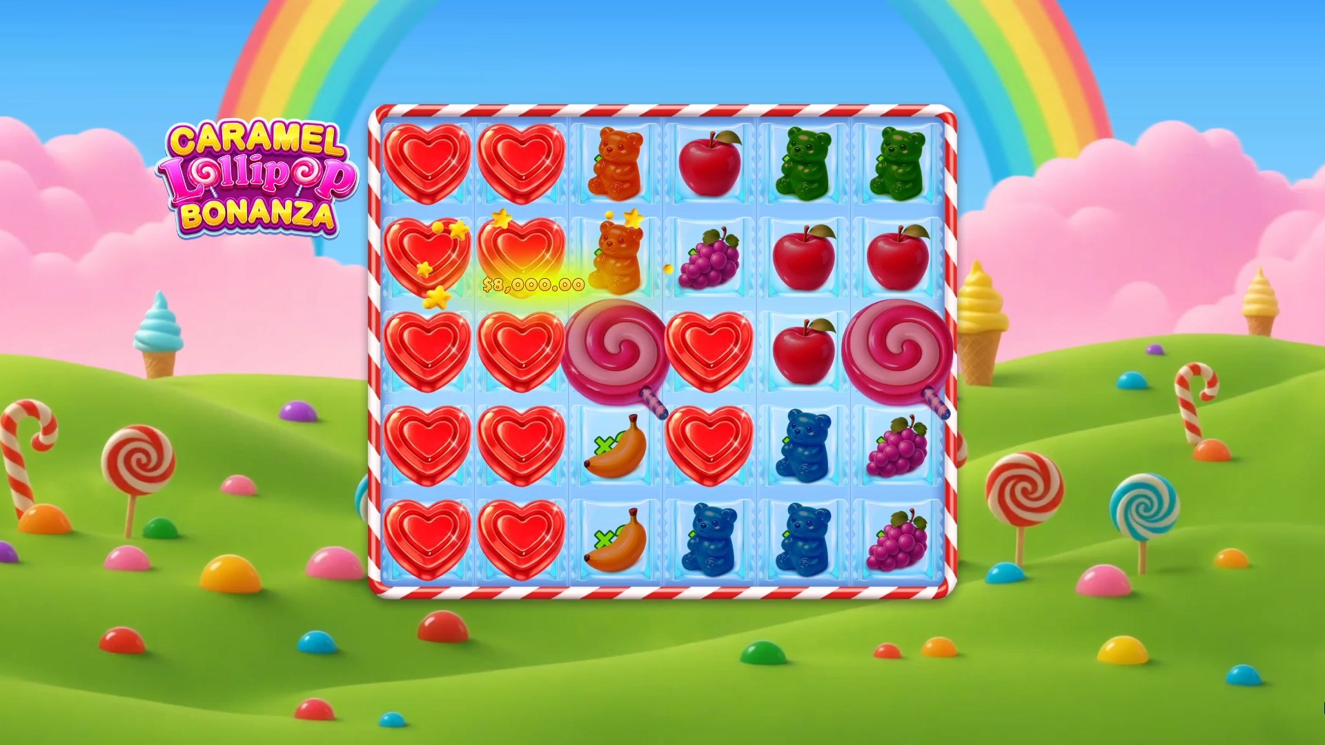 Caramel Lollipop Bonanza slot gameplay screenshot