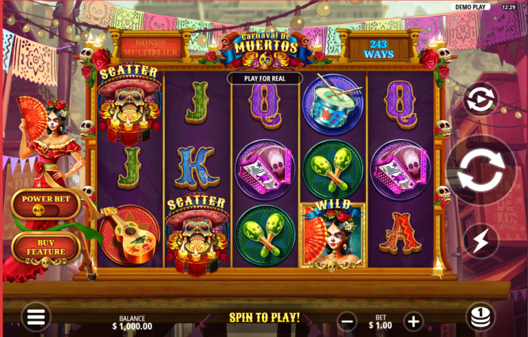 Carnaval de Muertos slot gameplay screenshot