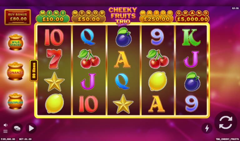 Cheeky Fruits Trio Bonus online slot gameplay screenshot