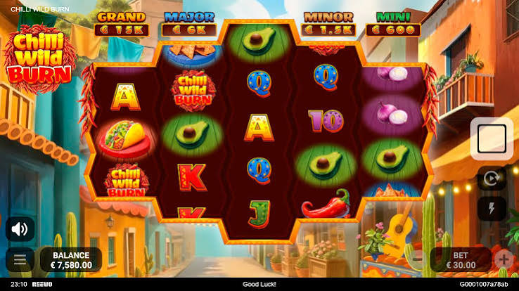 Chilli Wild Burn online slot gameplay screenshot