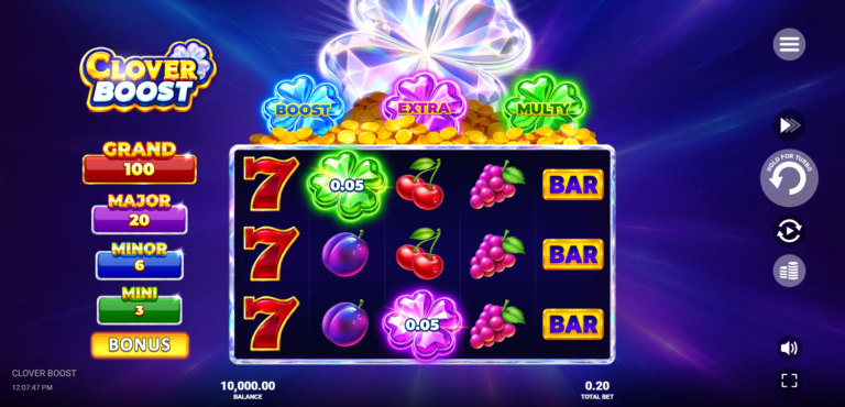 Clover Boost slot gameplay screenshot from Betora Games official demo