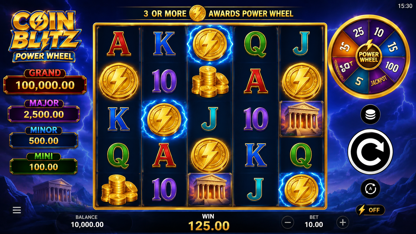 Coin Blitz Power Wheel gameplay screenshot