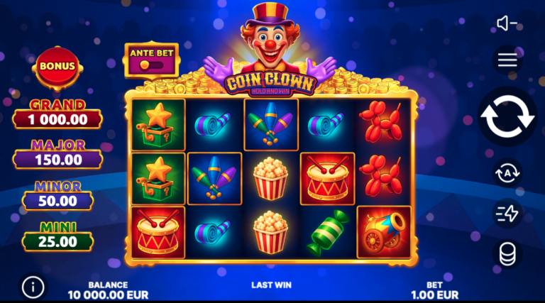 Coin Clown Hold and Win online slot gameplay screenshot