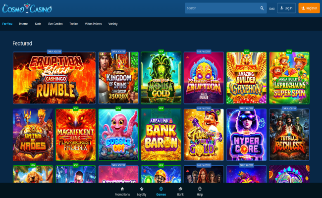 Cosmo Casino games lobby